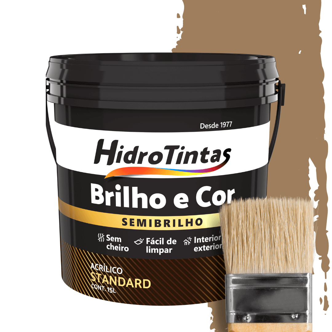 TINTA ACRÍLICA STANDARD BRILHO E COR 15L SAPOTI HIDROTINTAS - Riva